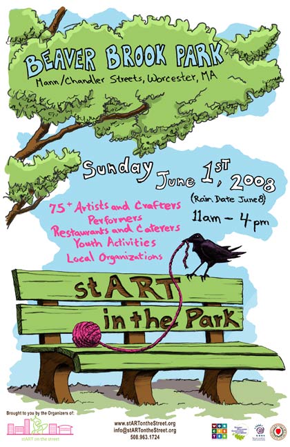 Beaver Brook Park in Worcster - flyer for stART in the Park