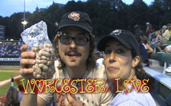 Photo of Kaz and Andrea at a Worcester Tornadoes game