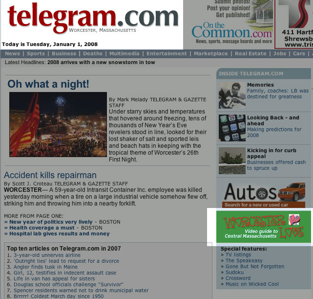 Worcester Telegram and Gazette debuts the Worcester Love icon on the homepage