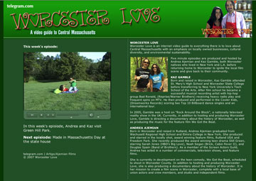 Telegram.com picture of the Worcester Love page with information about the show and hosts Kaz Gamble and Andrea Ajemian